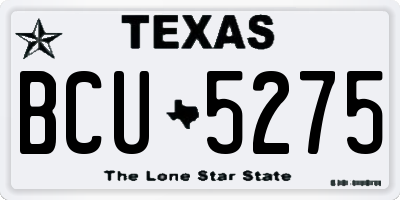 TX license plate BCU5275