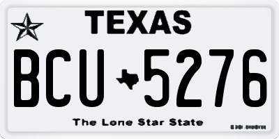 TX license plate BCU5276
