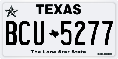 TX license plate BCU5277