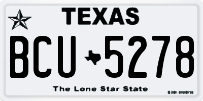 TX license plate BCU5278