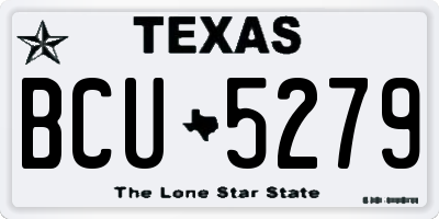 TX license plate BCU5279