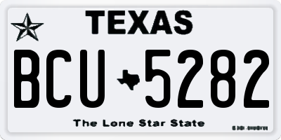 TX license plate BCU5282