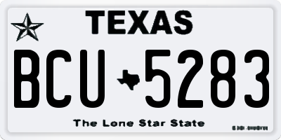 TX license plate BCU5283