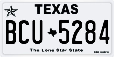 TX license plate BCU5284
