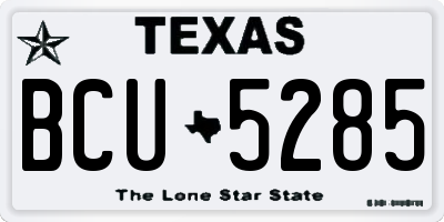 TX license plate BCU5285