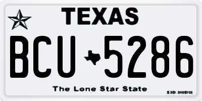 TX license plate BCU5286