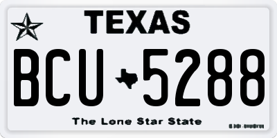 TX license plate BCU5288