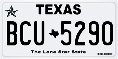 TX license plate BCU5290