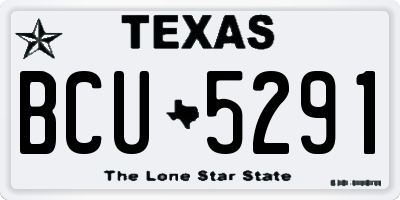 TX license plate BCU5291