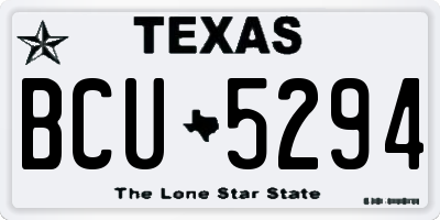 TX license plate BCU5294