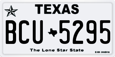 TX license plate BCU5295