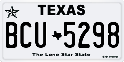 TX license plate BCU5298