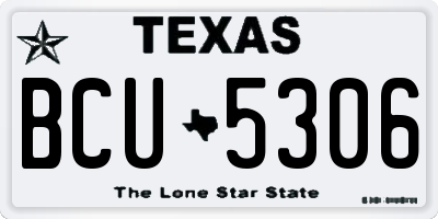TX license plate BCU5306