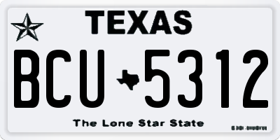 TX license plate BCU5312