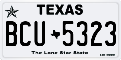 TX license plate BCU5323