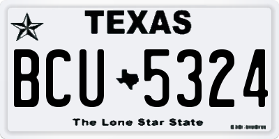 TX license plate BCU5324