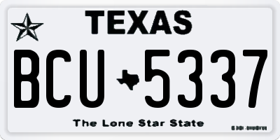 TX license plate BCU5337