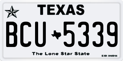 TX license plate BCU5339