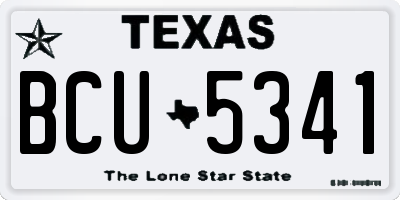 TX license plate BCU5341