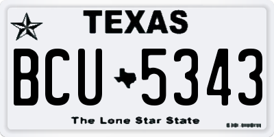 TX license plate BCU5343
