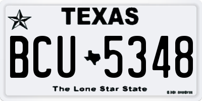 TX license plate BCU5348