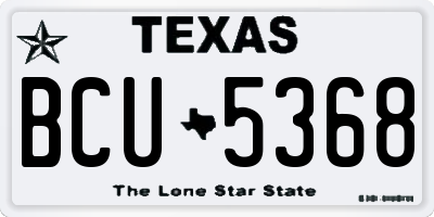 TX license plate BCU5368