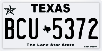 TX license plate BCU5372