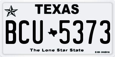 TX license plate BCU5373