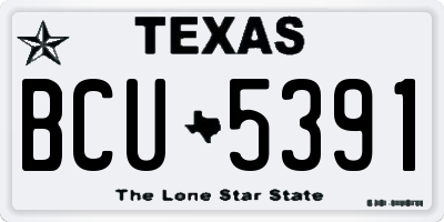 TX license plate BCU5391