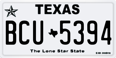 TX license plate BCU5394