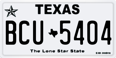 TX license plate BCU5404