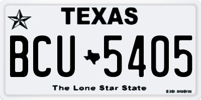 TX license plate BCU5405