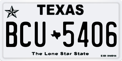 TX license plate BCU5406