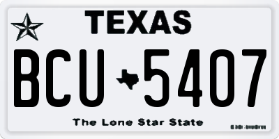 TX license plate BCU5407