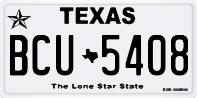 TX license plate BCU5408