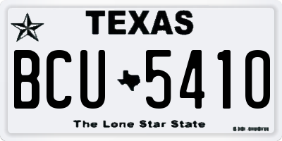 TX license plate BCU5410