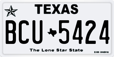 TX license plate BCU5424