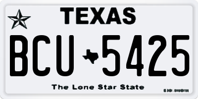 TX license plate BCU5425
