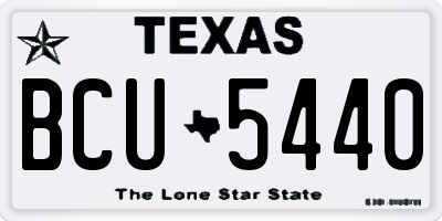TX license plate BCU5440