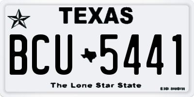 TX license plate BCU5441