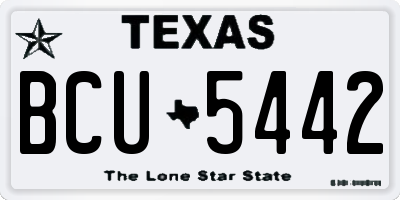 TX license plate BCU5442