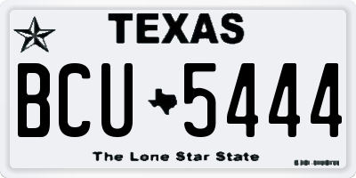 TX license plate BCU5444