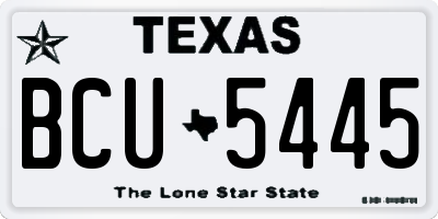 TX license plate BCU5445