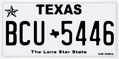 TX license plate BCU5446