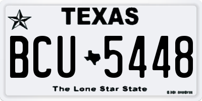 TX license plate BCU5448