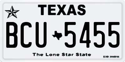TX license plate BCU5455