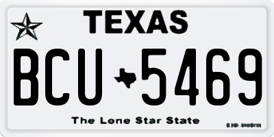 TX license plate BCU5469