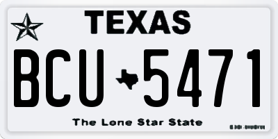 TX license plate BCU5471