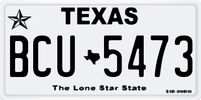 TX license plate BCU5473