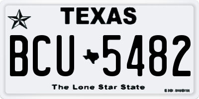 TX license plate BCU5482